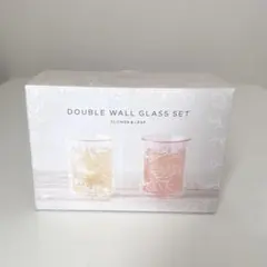 ダブルウォールグラスセット Flower &Leaf　Francfranc