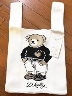 D.kelly 니트 백 베어 무늬 신품