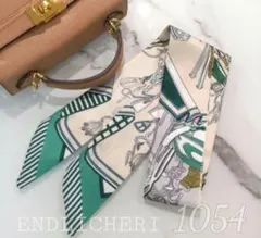 【SALE】リボンスカーフ　バッグスカーフ　バッグチャーム1054＃