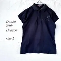 Dance With Dragon 半袖ポロシャツ 2 黒ゴルフウェア 1462のサムネイル
