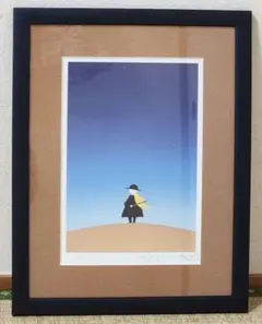 木版画 『 春風 』清水遠流 落款 直筆サイン 額装品 木版画 『 春風 』清水遠流 落款 直筆サイン 額装品 木版画 『 春風