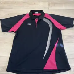 Mizuno ネイビー/ピンク ポロシャツ Mサイズ ソフトテニス バドミントン