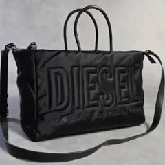 DIESEL 未使用品 ディーゼル 2way ショルダーバッグ エンボスロゴ