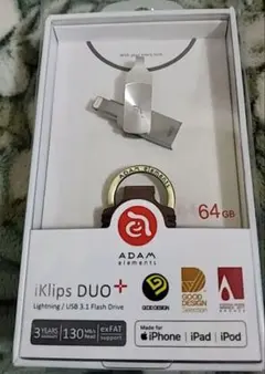 アダムエレメンツ USBメモリ 64GB ADAM iklips DUO+