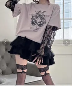 りぼんチェリーレース袖ロンT MA*RS MARS マーズ　ピンクのサムネイル