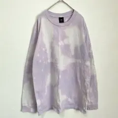 【OBEY】タイダイ柄 ロンT 両袖ロゴ ストリート パープル M メキシコ製