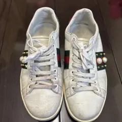 GUCCI 日本限定 スニーカー パール 23.5 - メルカリ