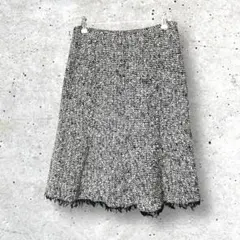 23区 ツイード フレアスカート 38 ツイード　羊毛　モヘアKK20