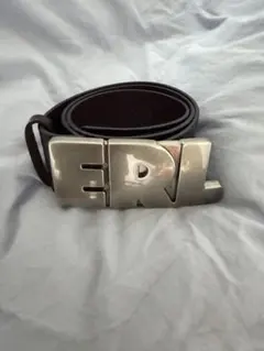 ERL LOGO CROCO EFFECT LEATHER BELT black - メルカリ