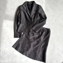 エスプリミュール　スカートセットアップ【L】11　ピンドット　セレモニー　ひざ丈