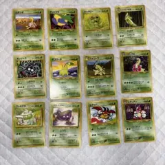 ミ*ル様 ポケモンカード　旧裏　まとめ売り　草ポケモン レア 12枚 美品】旧裏ポケモンカード 草タイプまとめ売り 12枚セット【価格相談
