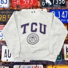 た*だ様 90s USA製 JERZEES TCU カレッジスウェット L ジャ