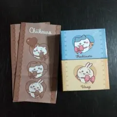ちいかわ プチギフト2種、ミニ紙袋2枚付き チョコレート うさぎ ハチワレ