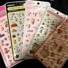 スヌーピー　ぷくぷくシール　立体シール ボンボンドロップシール