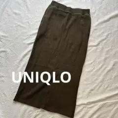 【週末セール】UNIQLO リブタイトスカート　M オリーブグリーン