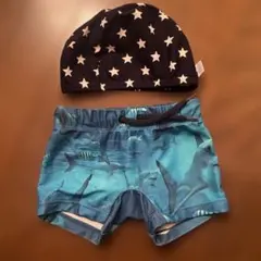 H&M サメ柄水着 92cm + 星柄キャップ