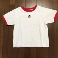 ミッキーマウス 半袖Tシャツ Fサイズ ホワイト/レッド
