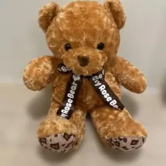 AMUFUN ラブリーローズベア ヒョウ柄コーデ ぬいぐるみのサムネイル