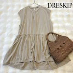 DRESKIP ドレスキップ ウエスト切替ギャザープルオーバー L ベージュのサムネイル