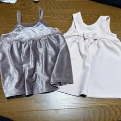 90cm キッズ　ベビー　ワンピース　２着　パープル　ピンク
