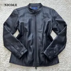 【美品】ニコル　シングルライダース　ラムレザー　ブラック　本革　M相当のサムネイル