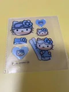sweet3月号付録　雪焼け♡ハローキティ　ぷっくりシールのみ