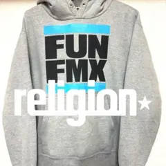 FUN FMX グレー フード付きパーカー