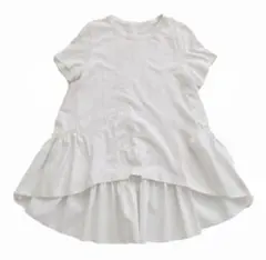 【完全未使用 タグ付き新品】YOKO CHAN ヘムギャザーカットソー ホワイトのサムネイル