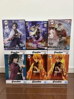 アニメ　鬼滅の刃　冨岡義勇、胡蝶しのぶ、我妻善逸、童磨　プライズフィギュア　6点
