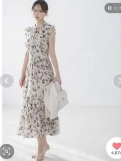 SNIDEL Sustainableフリルワンピース Sサイズ ベージュ BEG - メルカリ