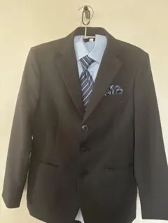 黒スーツ 水色シャツ ネクタイセット