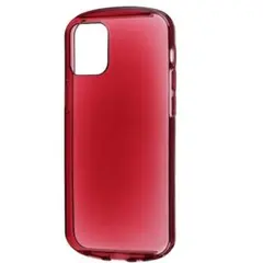 在庫わずか iPhone 12 Pro 耐衝撃 ソフトケース クリアレッド 赤