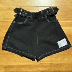 ALGY 黒 ベルト付きショートパンツ