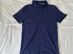 ポロラルフローレン　ポロシャツ　メッシュ　ネイビー　スモールポニー　半袖　S