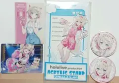 ホロライブ　モココ　アクリルスタンド&缶バッチ&フォト風カード