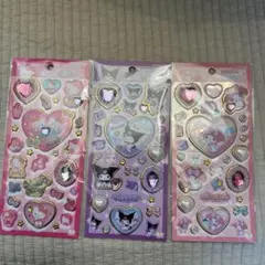 サンリオ　キラキラジュエルシール　キティ　マイメロ　クロミ