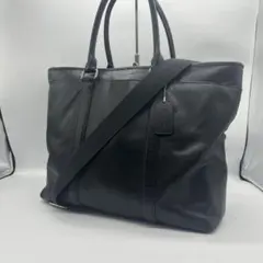 コーチ トートバッグ メトロポリタン 2way ブラック オールレザー