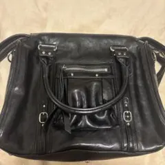ジーナシス　ブラック ショルダーバッグ 合成皮革