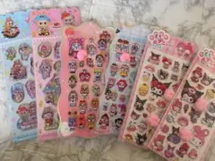 ラブブ ボンボンドロップシール ウォーターシール おしりシール 肉球シール 6枚