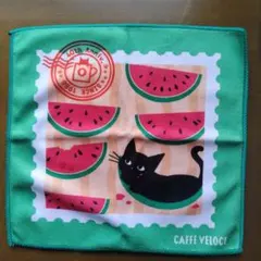 カフェベローチェ　黒ねこハンドタオル