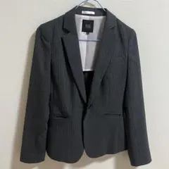 【5号】ViVi ストライプ グレー スカートスーツ