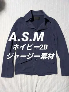 A.S.M ネイビー ボタン付きジャケット 46のサムネイル