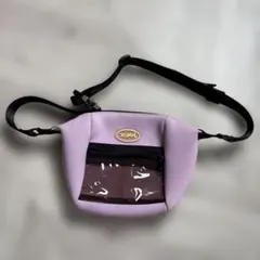 x-girl 紫色 ショルダーバッグ 透明ポケット付き　お出かけ　カバン　キッズ