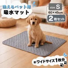洗える ペット用吸水マット 2枚 防水 トイレマット 犬用 滑り止め シーツ