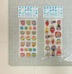 【未使用保管品】　レモン株式会社　かわゆい！♡クリスタルシール♡　2種　ねこ他