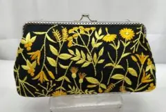 手刺繍(両面)がま口バック