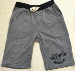 140cmグレー ハーフパンツ