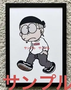 203 アートポスター　アメリカンレトロ　パロディ　額付き　A4のサムネイル