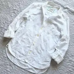 DIESEL リネン混 長袖シャツ ホワイト 綿/麻　S