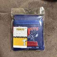 スヌーピー エコバッグ 紺 赤 PEANUTS